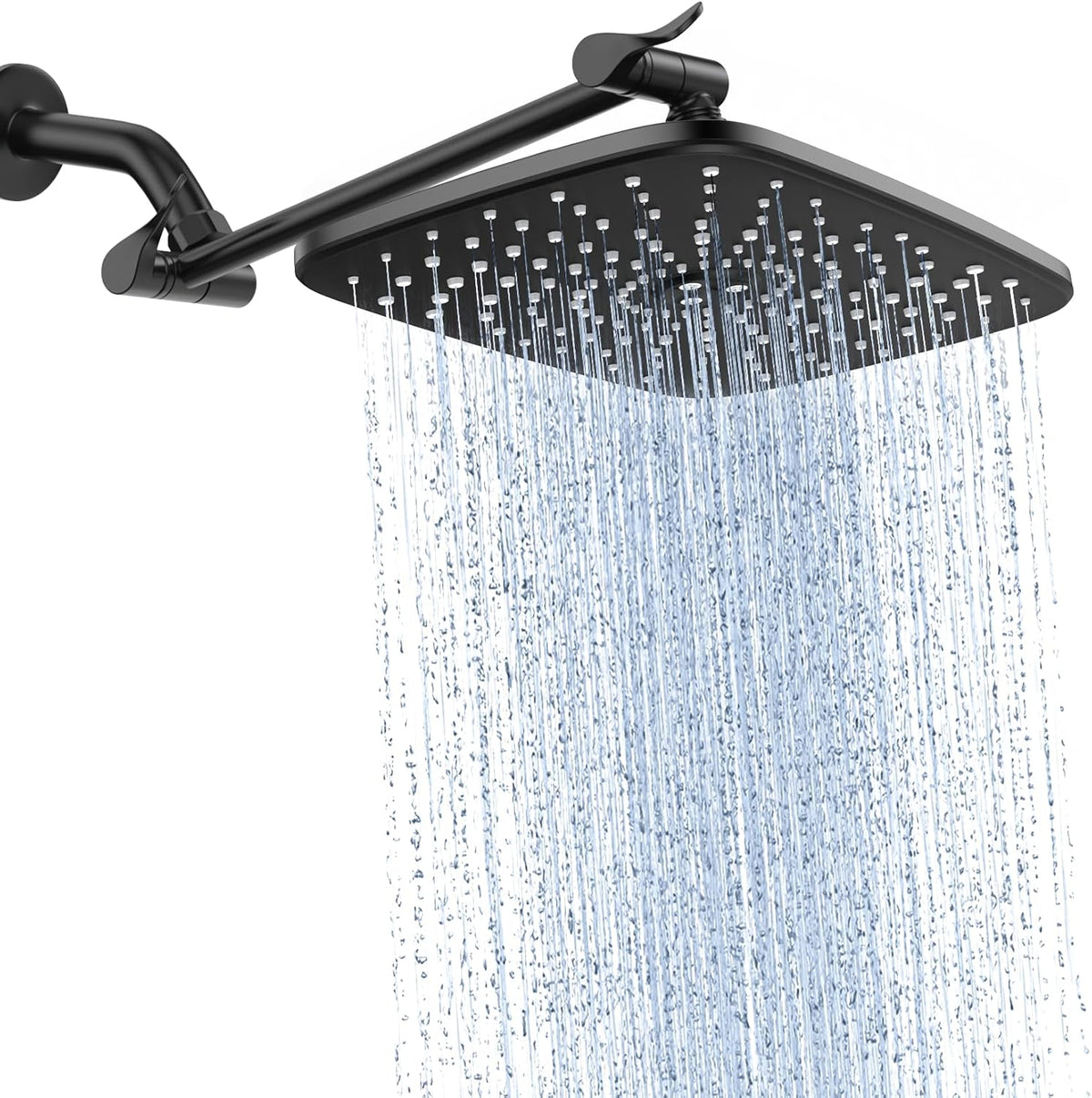 Veken | Rain Shower Head | Matte Black | 2.5gpm - aborderproducts