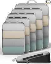 Veken 6 Set Compression Packing Cubes(Black) - aborderproducts