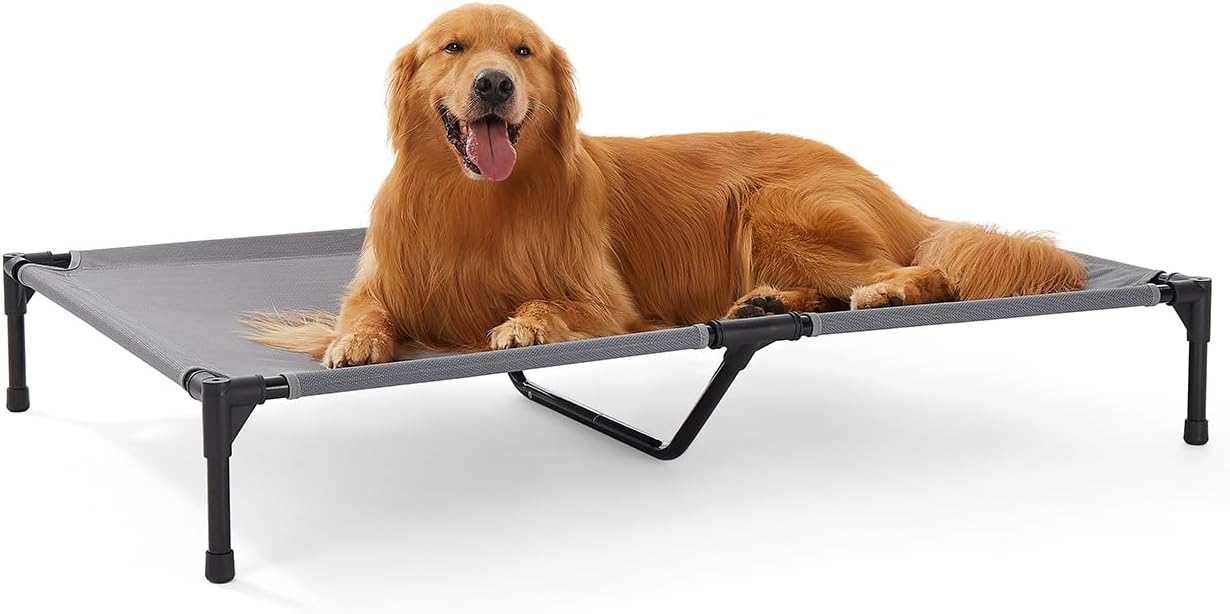 OhGeni | Elevated Dog Bed | 50 inches | XL | Gray - aborderproducts
