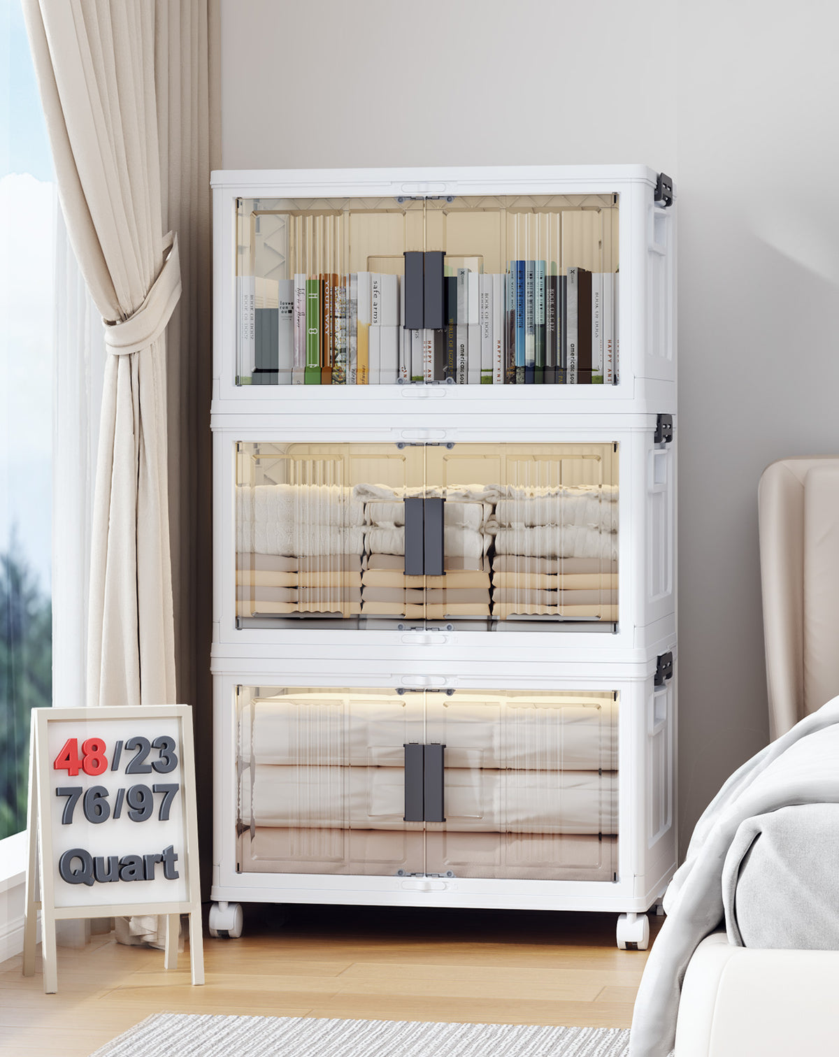 OlaHike|48QT Lockable Storage Bins with Lids,Quart - aborderproducts