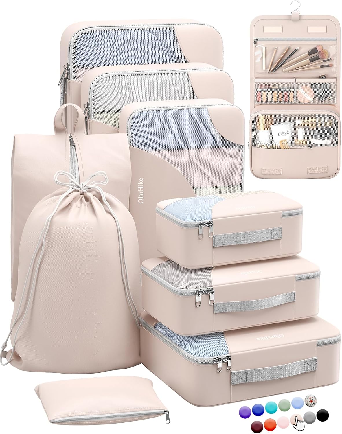 OlarHike | Packing Cubes | 10 Set | Cream - aborderproducts