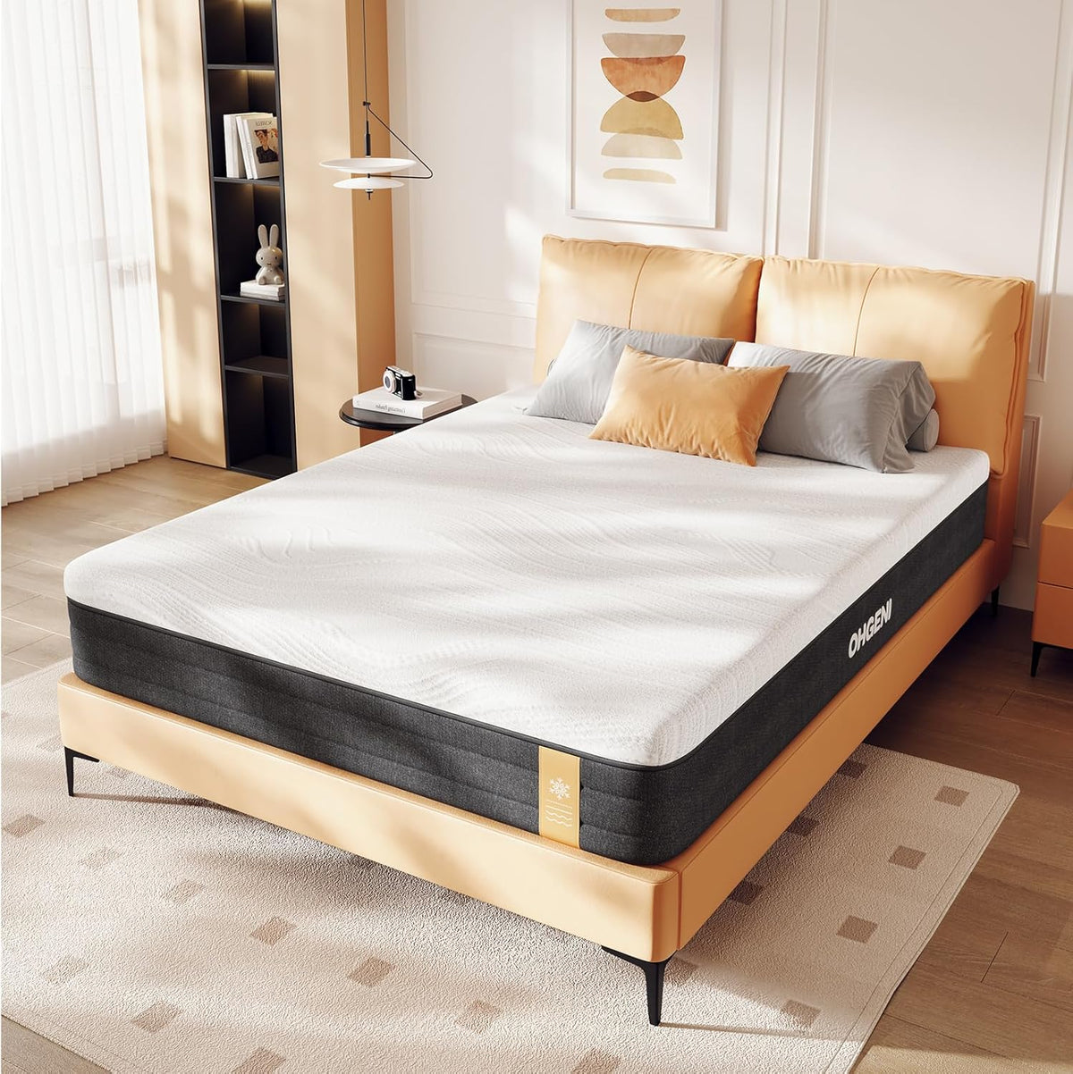 OhGeni | Foam Mattress | 80"L x 60"W x 12"H | Queen - aborderproducts