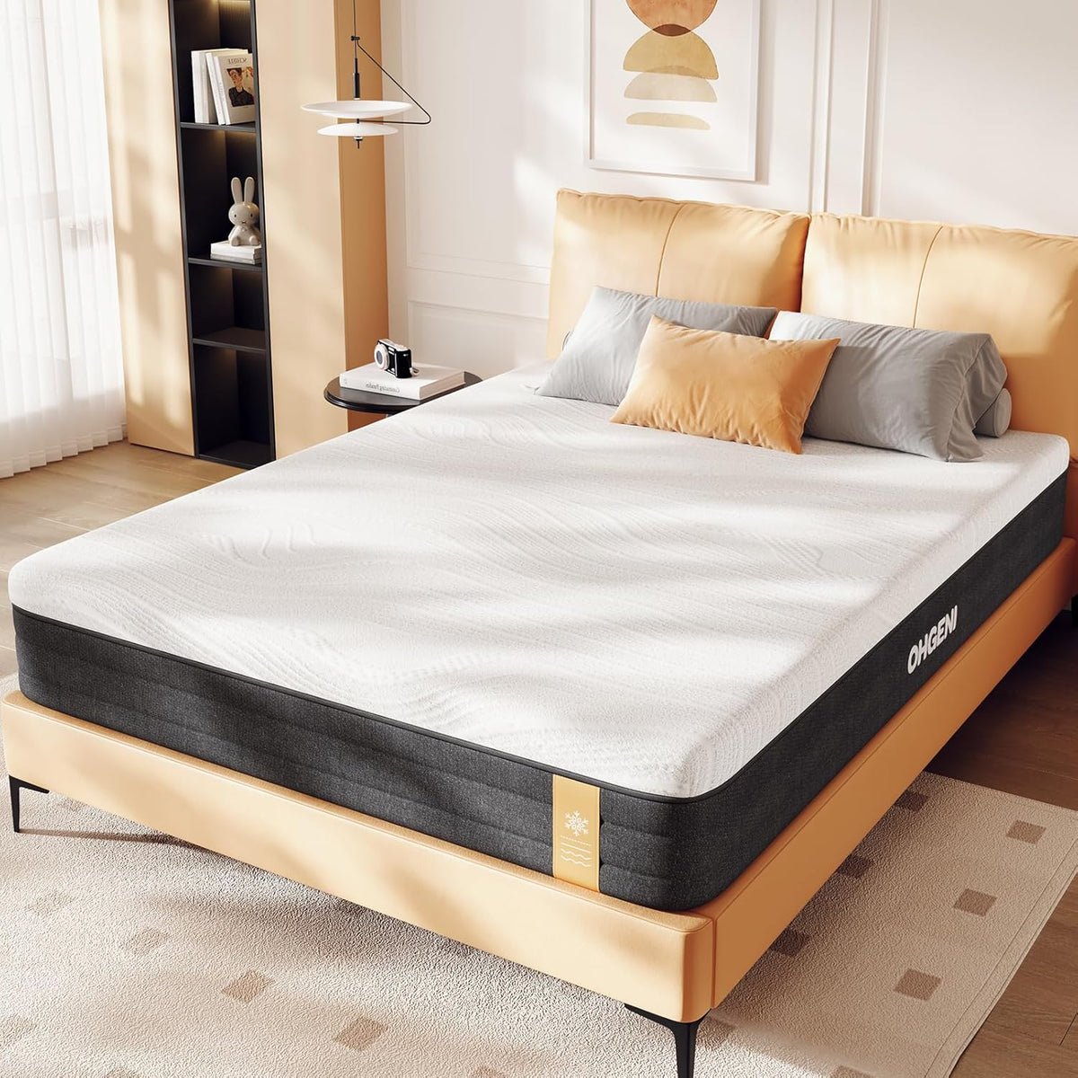 OhGeni | Foam Mattress |  80"L x 76"W x 10"H | King - aborderproducts