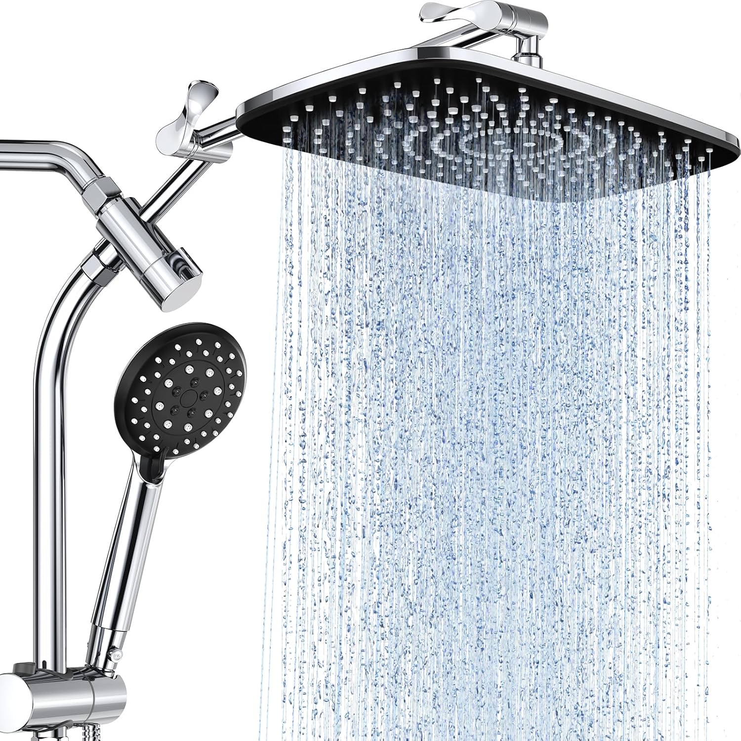 Veken | Shower Head Combo | 11.8 Inch | Silver Chrome - aborderproducts