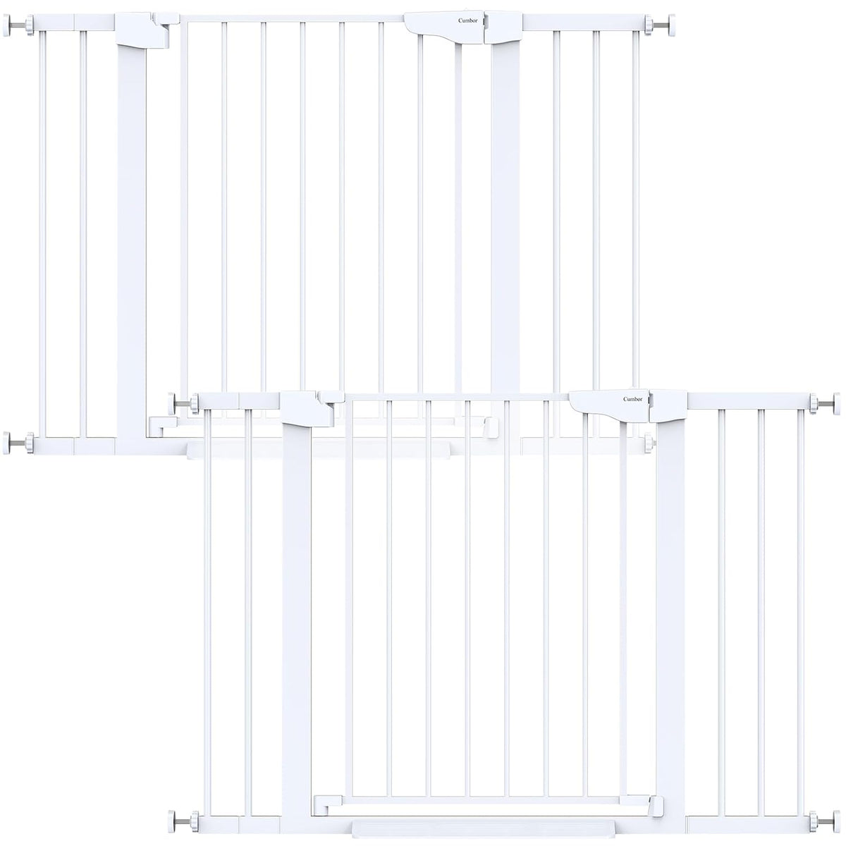 CUMBOR | SAFETY GATE | 29.7-46"W x 30.5"H | Pack of 2 | WHITE - aborderproducts