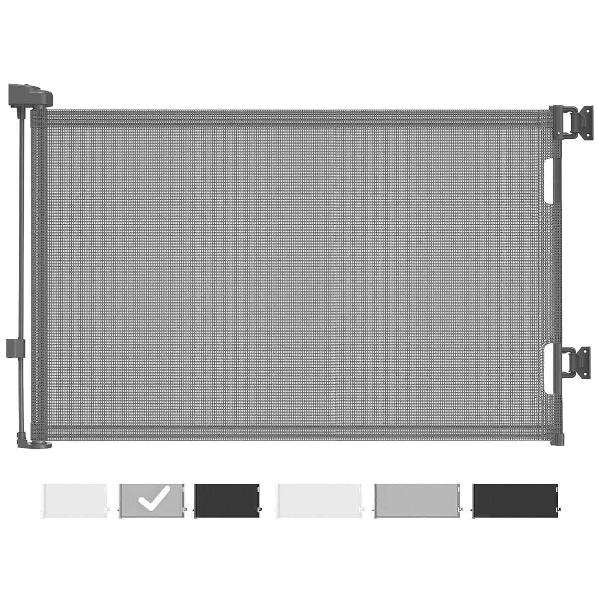 Cumbor Rectractable Mesh Baby Gate | 55"W x 33"H | Gray - aborderproducts