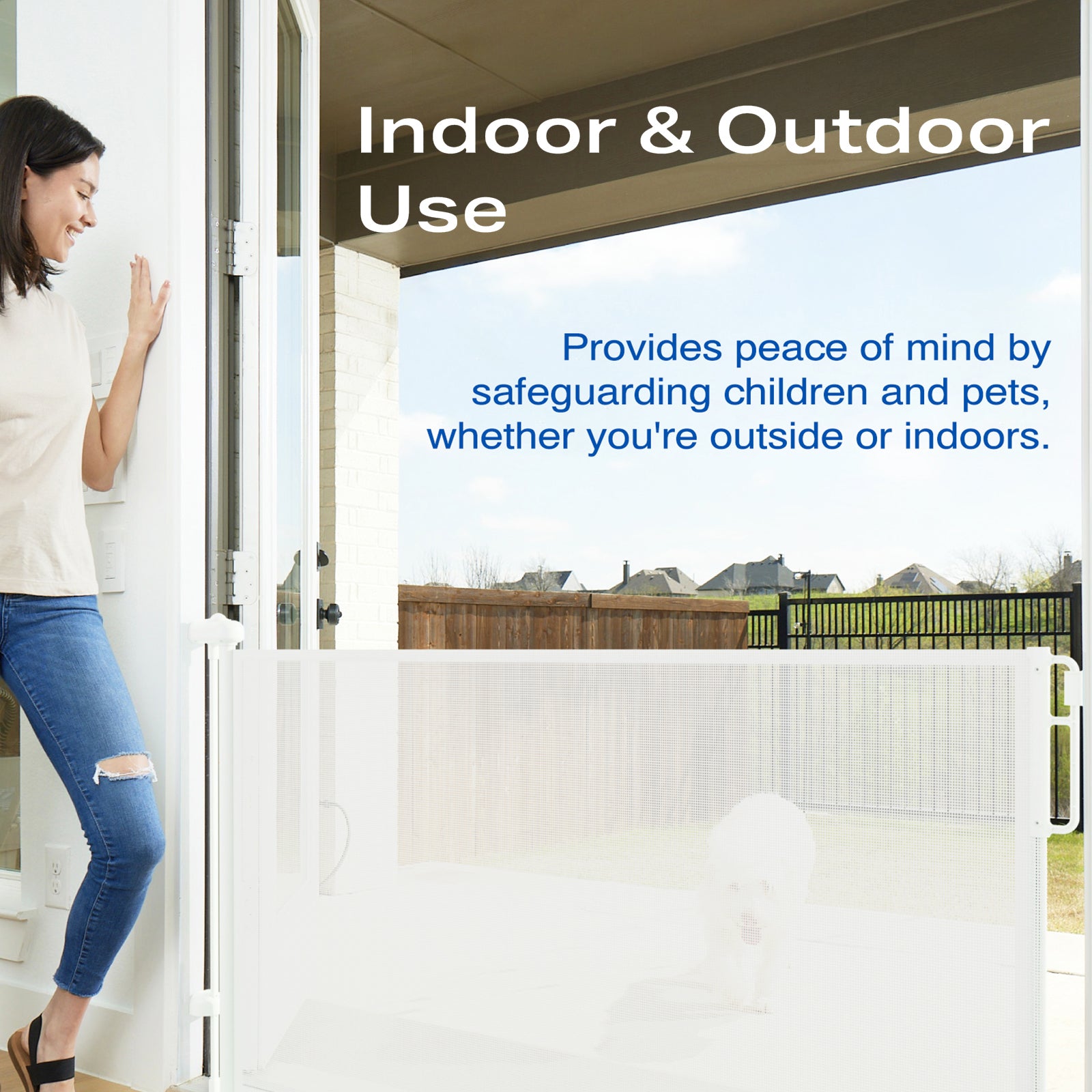 Cumbor | Baby Gates | 55" Wide | White - aborderproducts