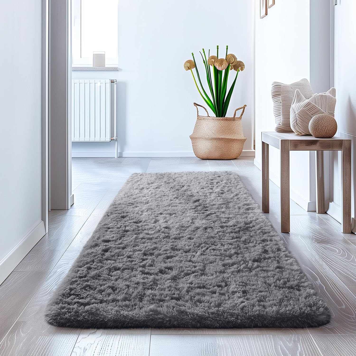 Ophanie | Area Rug | 2'x6' (Rectangular) | Grey - aborderproducts