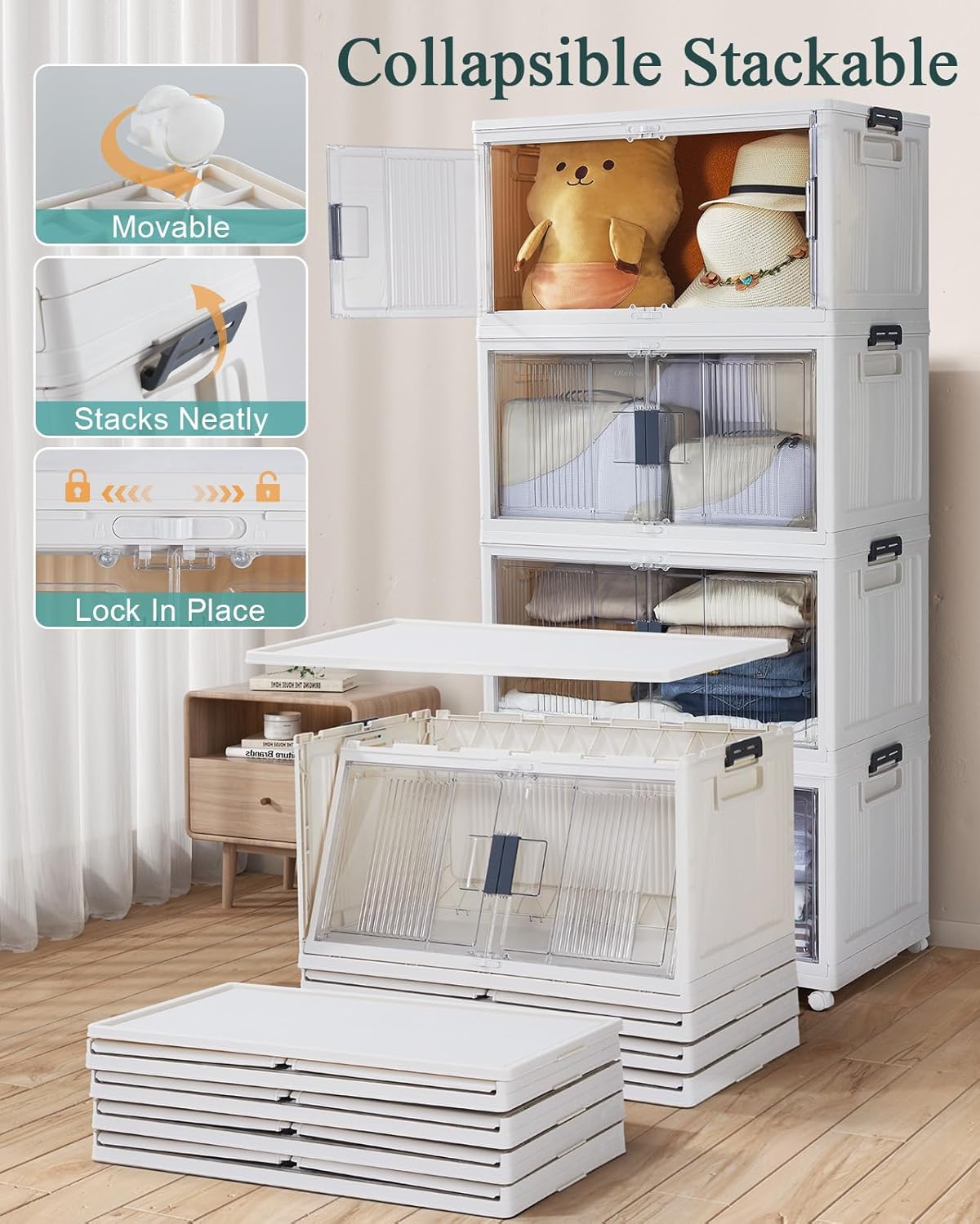OlarHike | Storage Bins | 97QT | 4 Pack Cubes - aborderproducts