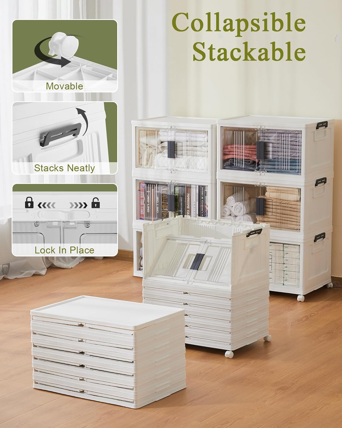 OlarHike | Storage Bins | 48QT | 6 Packs - aborderproducts
