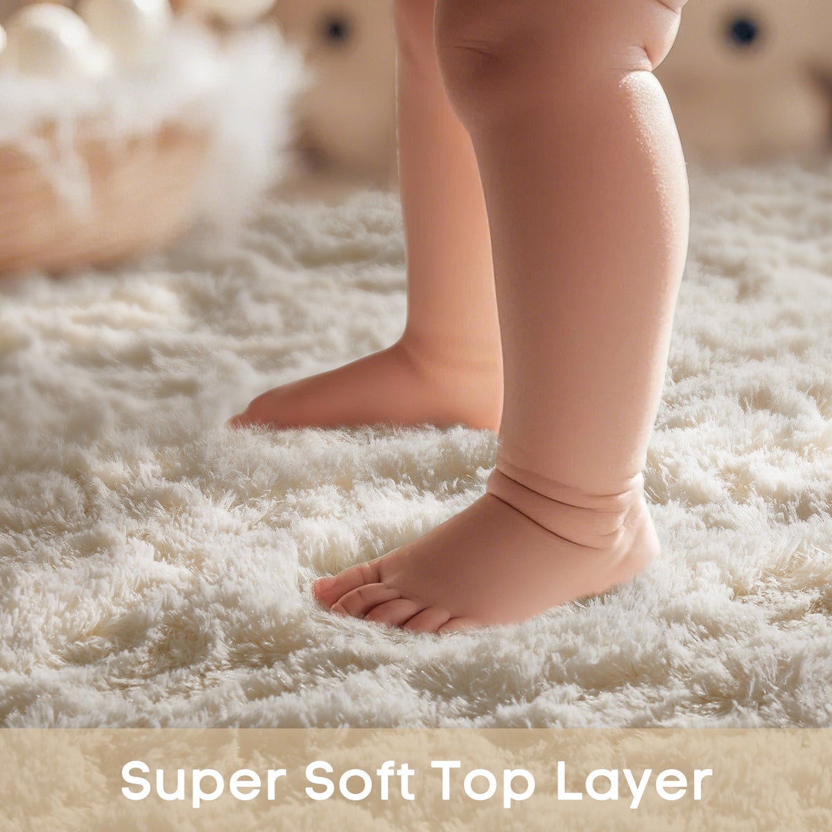 Ophanie | Round Rug | 5 Ft | Ivory White - aborderproducts