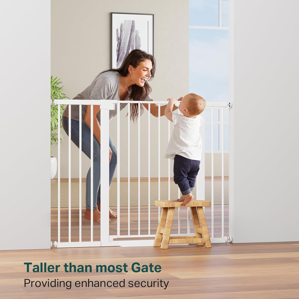 Cumbor | Safety Gate | 29.7-48"W x 36"H | White - aborderproducts