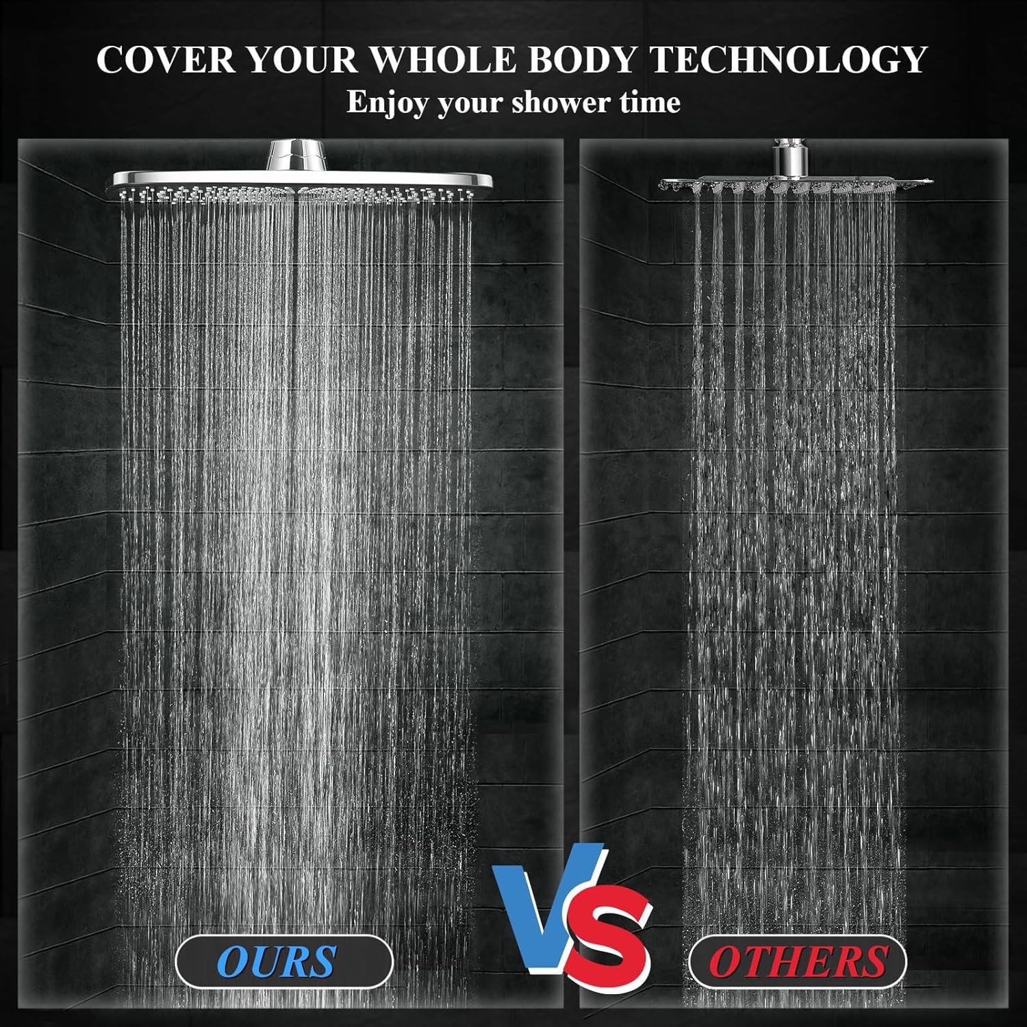 Veken | Shower Head Combo | 11.8 Inch | Silver Chrome - aborderproducts