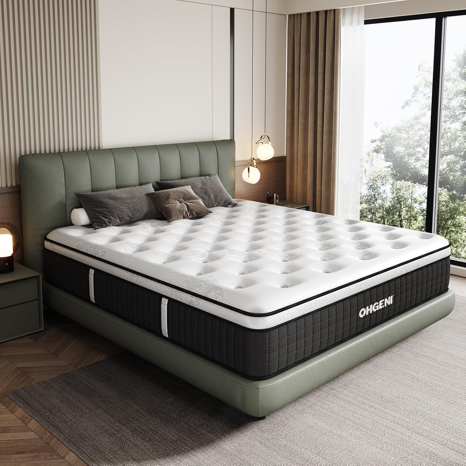 OhGeni | Hybrid Mattress | 12 Inch | Queen - aborderproducts