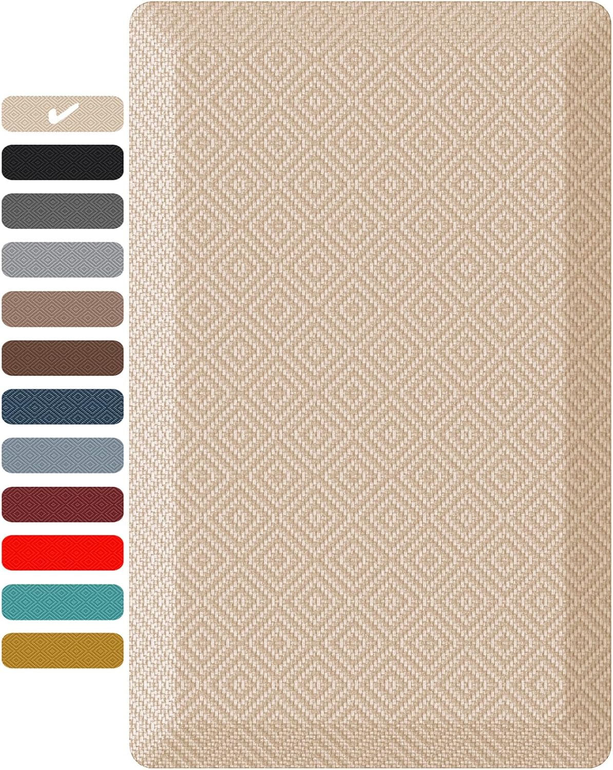 Ophanie | Anti Fatigue Cushioned Mat | 20x32 | Beige - aborderproducts