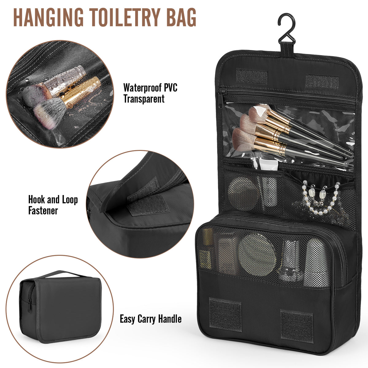 Veken | Packing Cubes | 10 Set | Black - aborderproducts