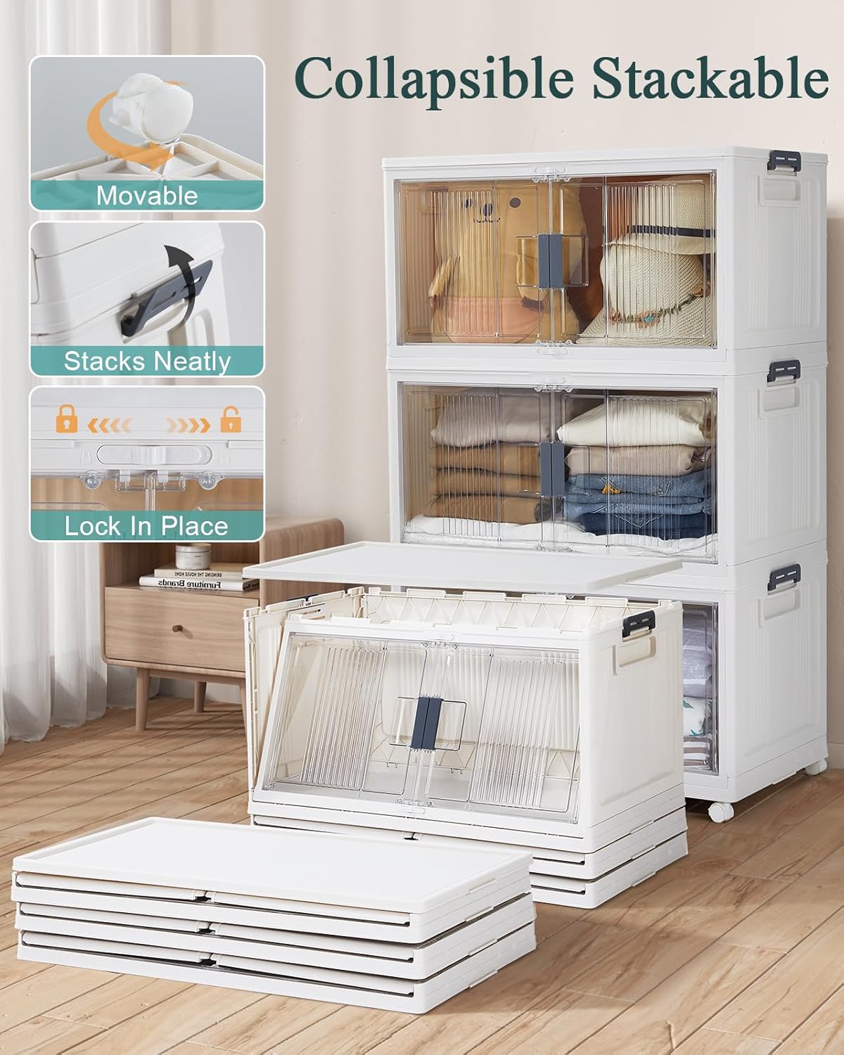 OlarHike | Storage Bins | 97QT | 3 Pack Cubes - aborderproducts