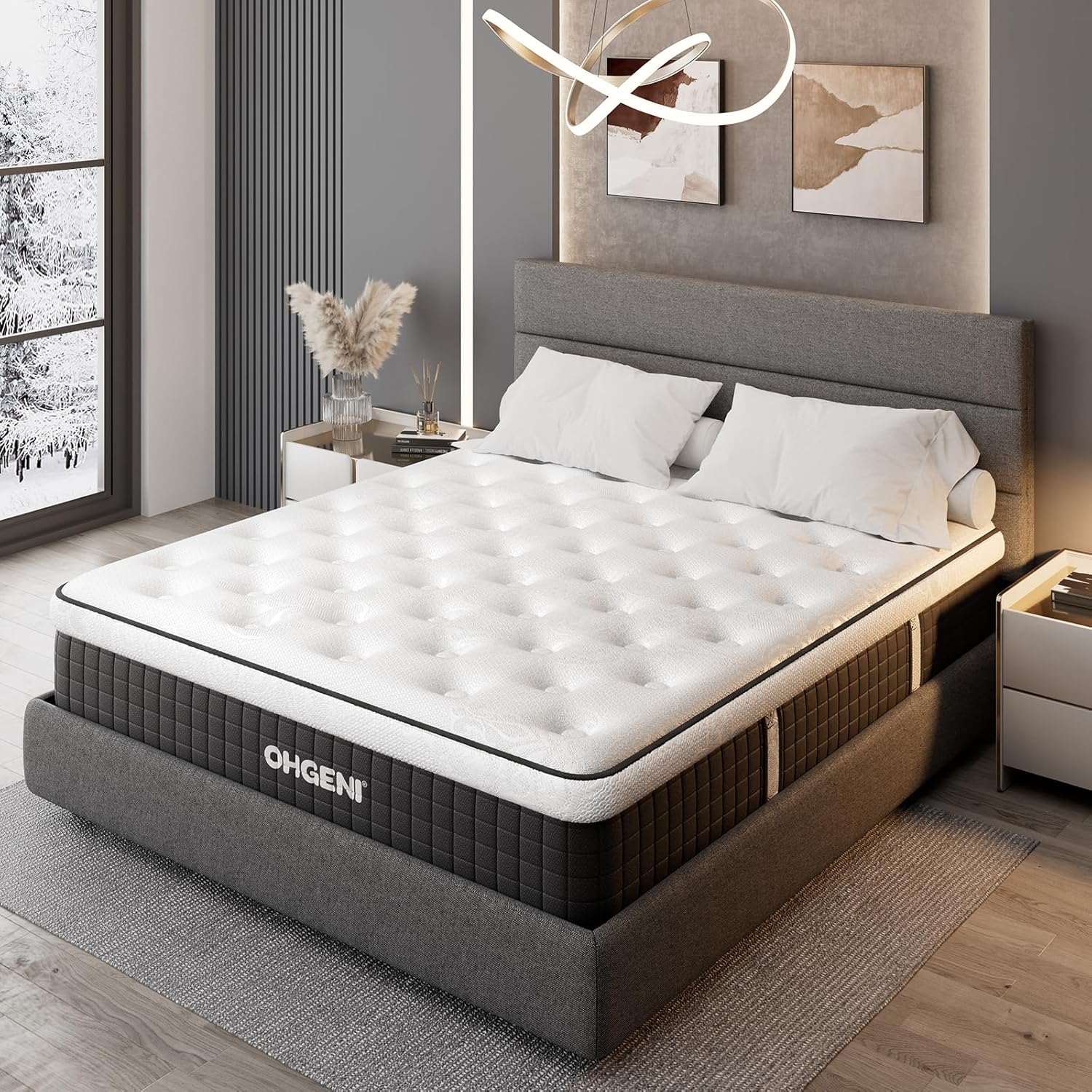 OhGeni | Hybrid Mattress | 10 Inch | Queen - aborderproducts