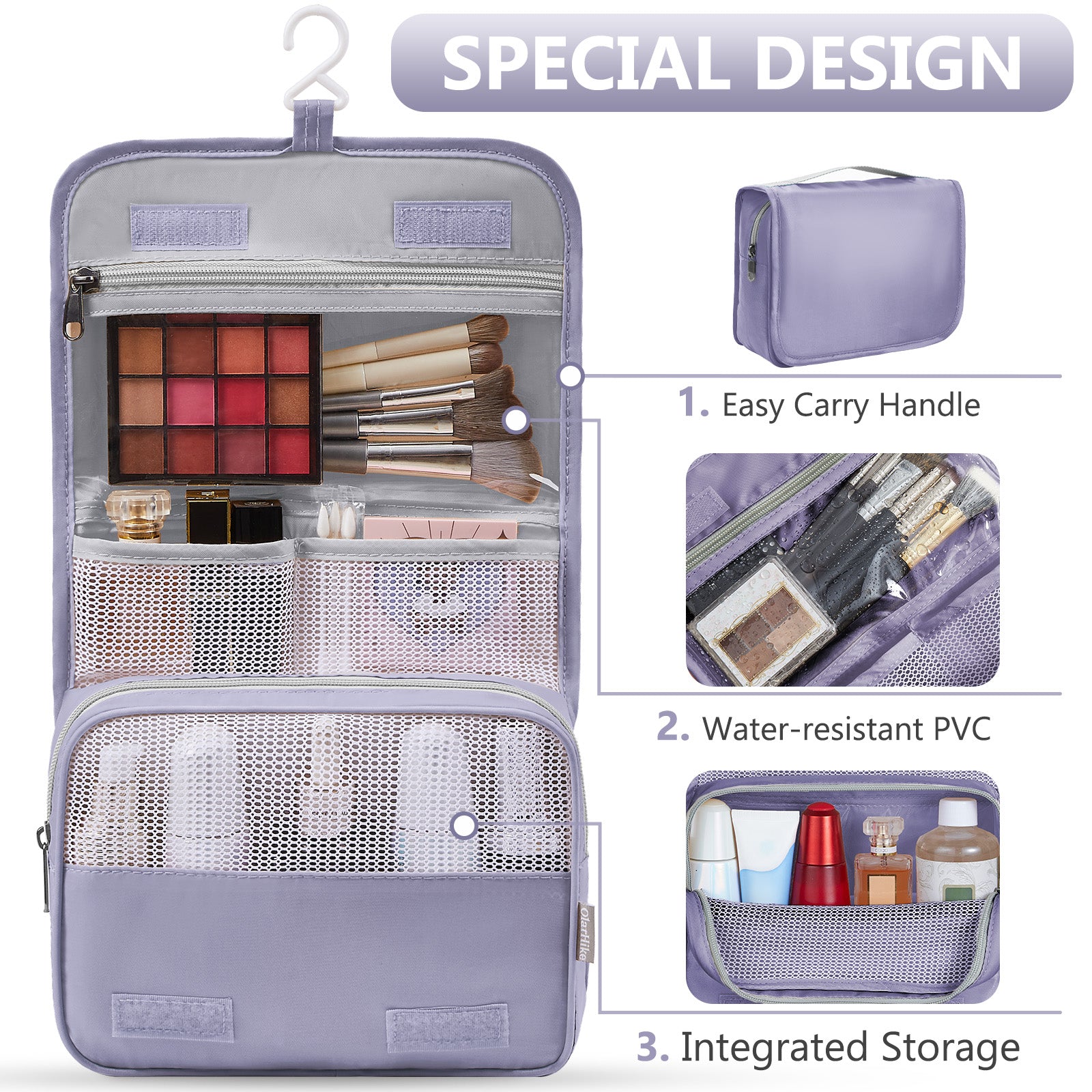 OlarHike | Packing Cubes | 8 Set (Short-Term Trip) | Purple Gray - aborderproducts