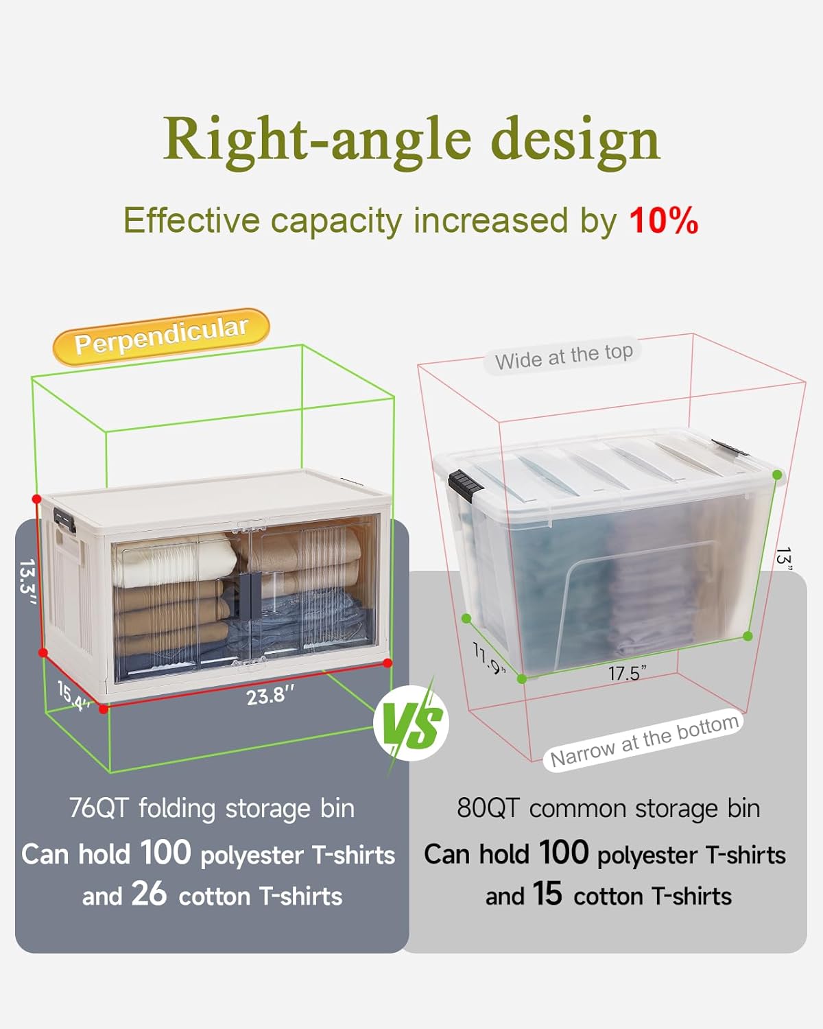 OlarHike | Storage Bins | 76QT | 3 Pack | Warm Gray - aborderproducts