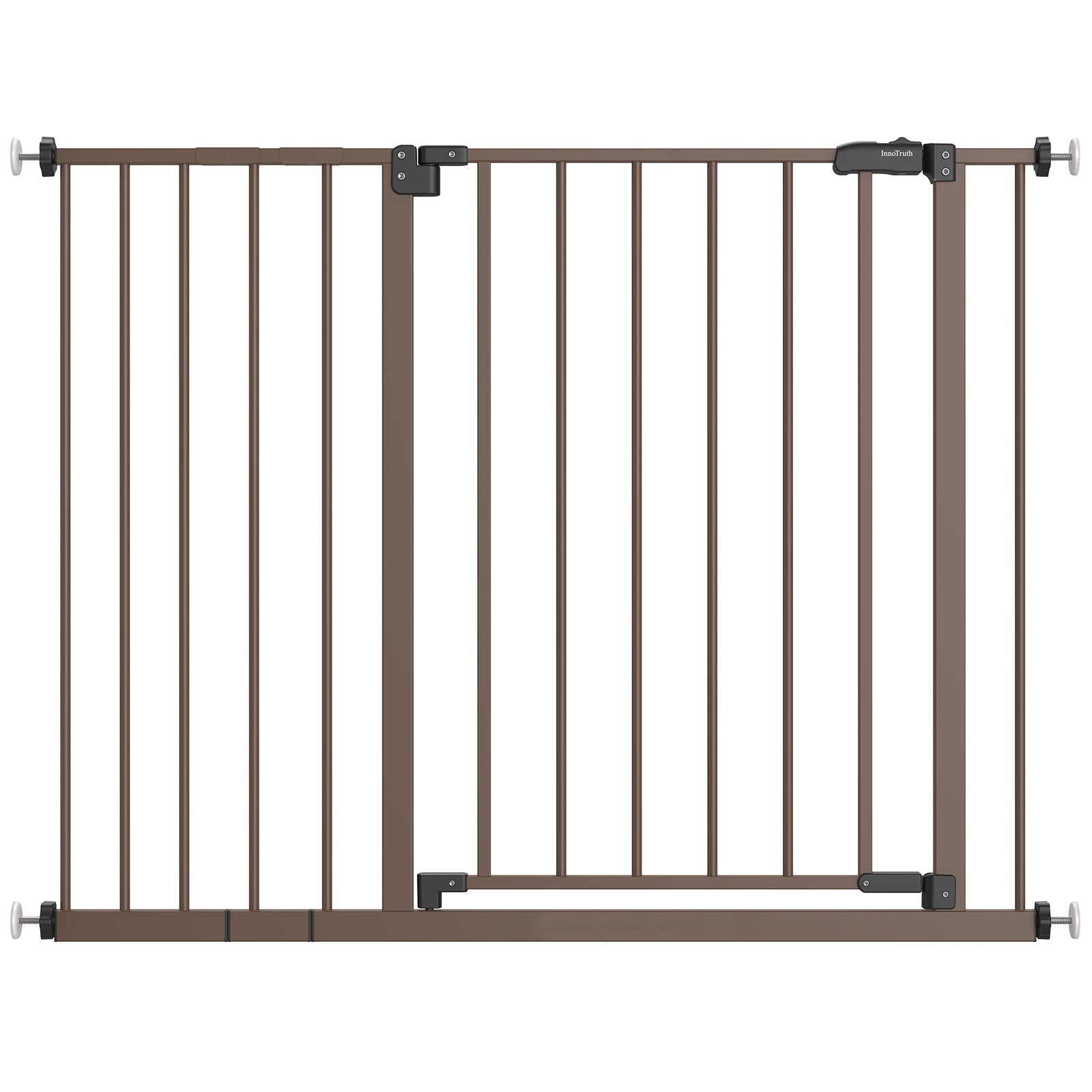 Baby Gate Extra Tall | 28.9” to 42.1” | Brown | InnoTruth - aborderproducts