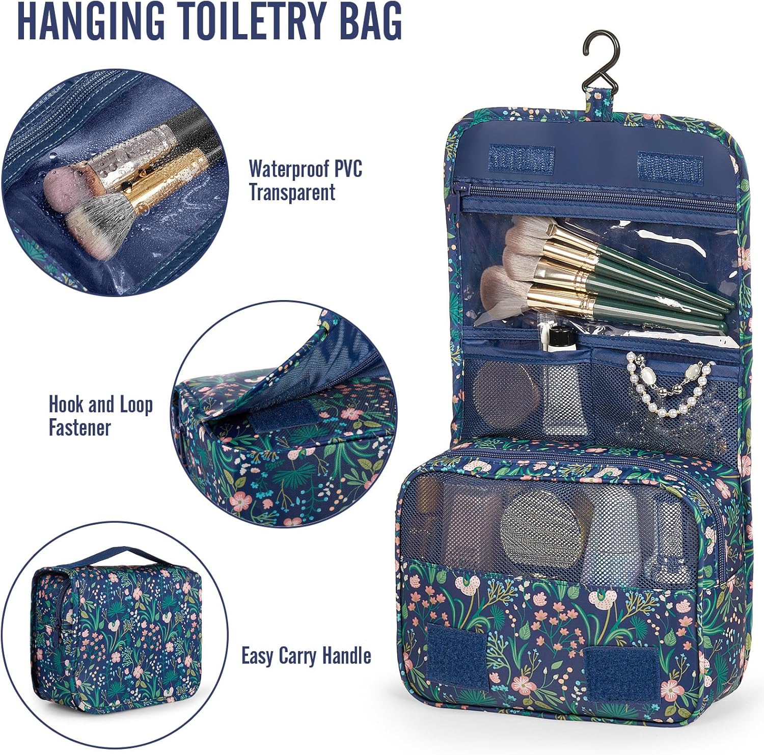 Veken | 10 Set | Packing Cube | Garden Navy Floral - aborderproducts