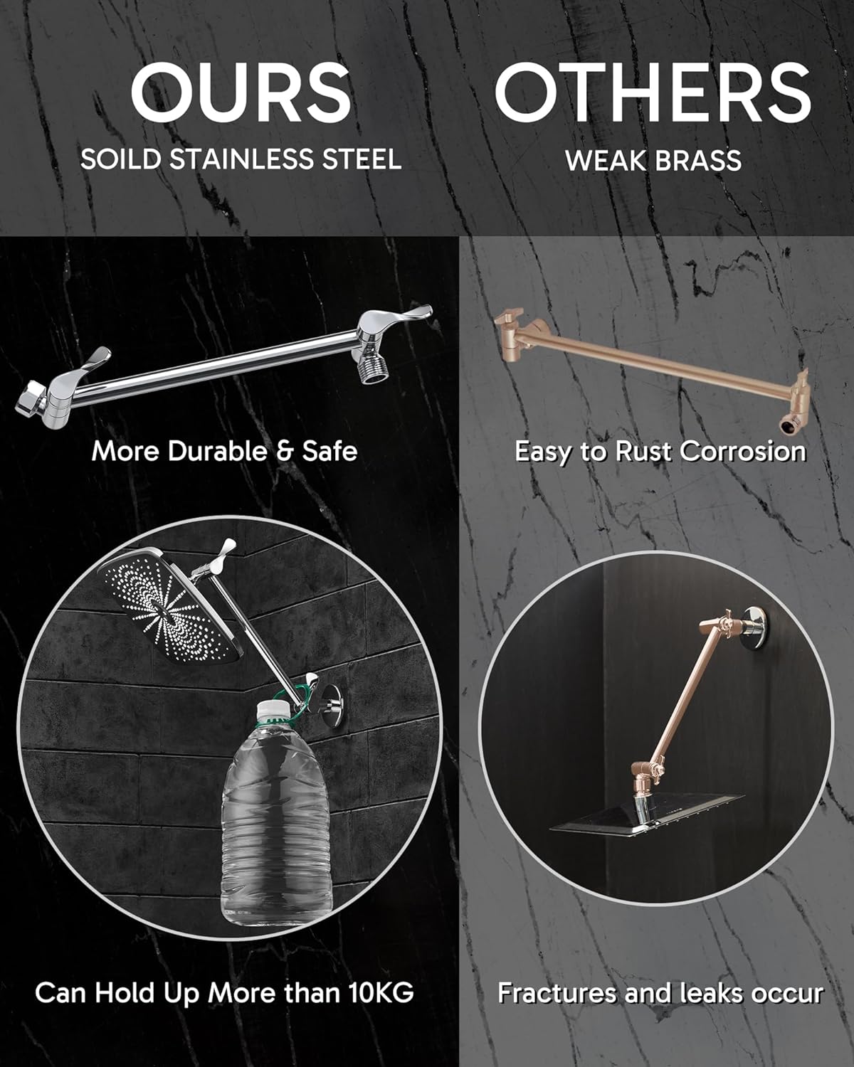 Veken Rain Shower Head,12 Inch Large Rainfall Showerhead-Chrome - aborderproducts