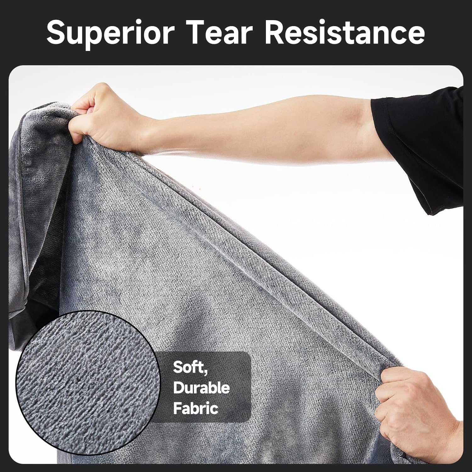 OhGeni | Dog Bed | Sherpa Fabric | 41 Inches | Gray - aborderproducts