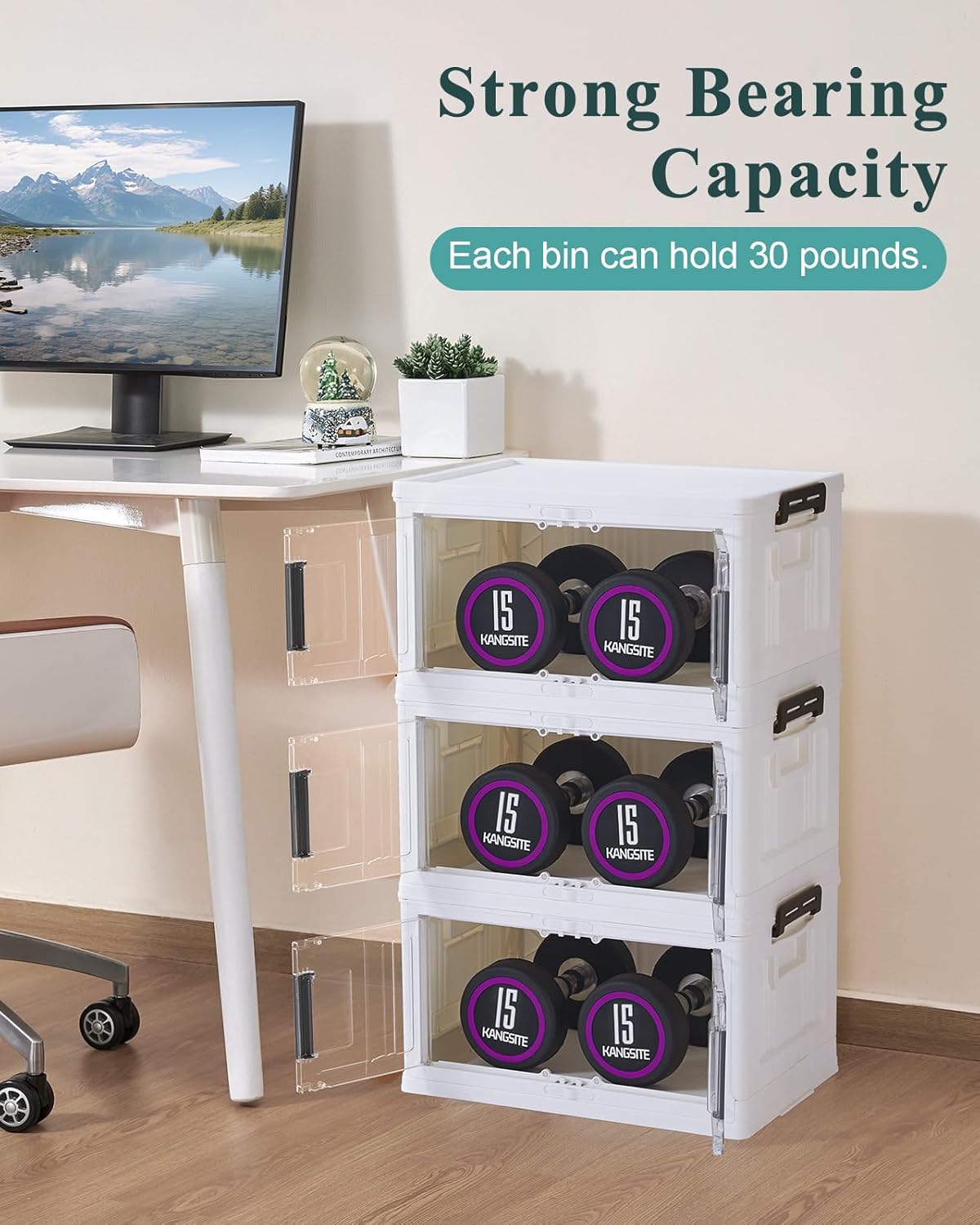 OlarHike | Stackable Storage Bin | 23QT | 3 Pack Cubes - aborderproducts