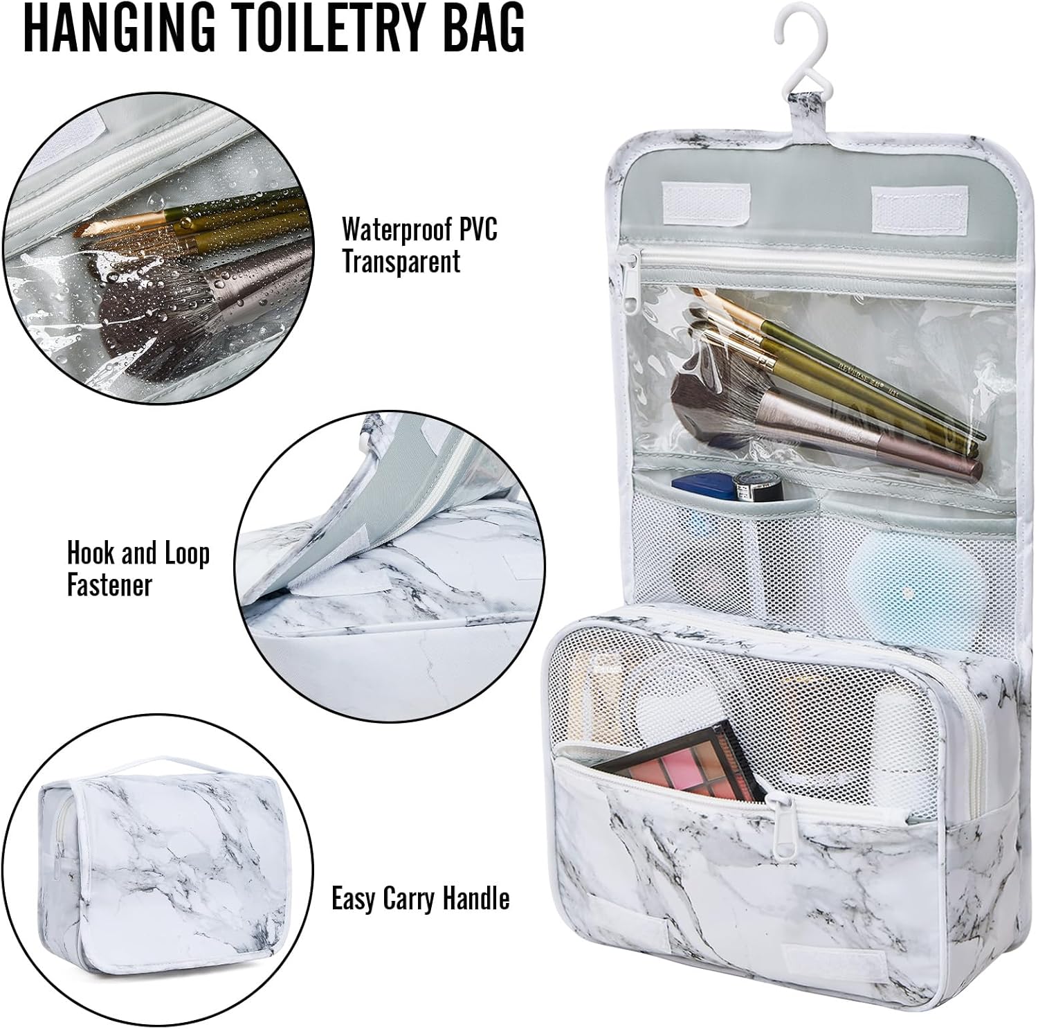 Veken | Packing Cubes | 8 Set | White Marble - aborderproducts