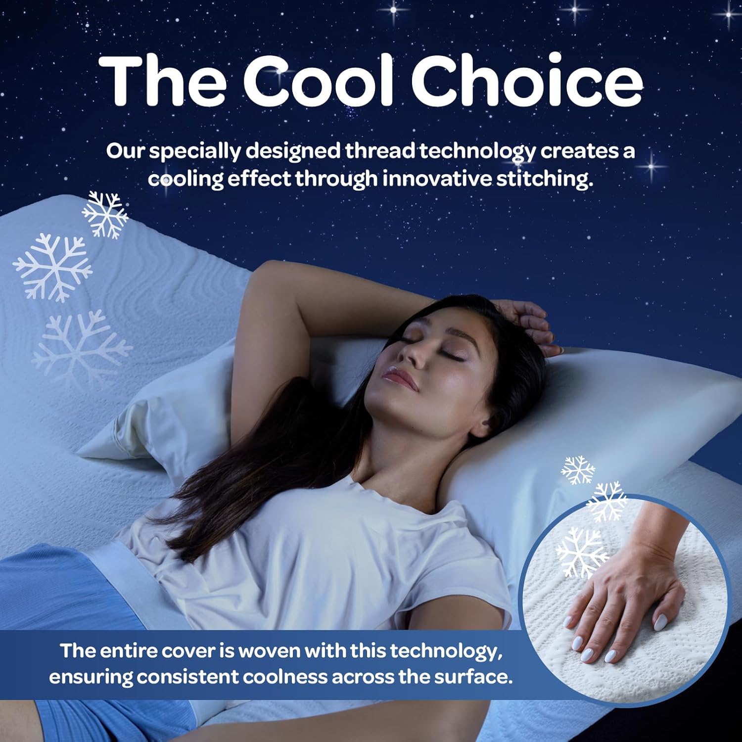 OhGeni | Foam Mattress | 80"L x 76"W x 12"H | King - aborderproducts