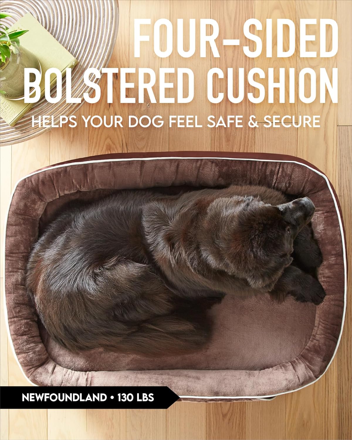 Orthopedic Dog Bed| XX-Large (48 x 35 x 7.5 Inch)|Brown|OhGeni - aborderproducts