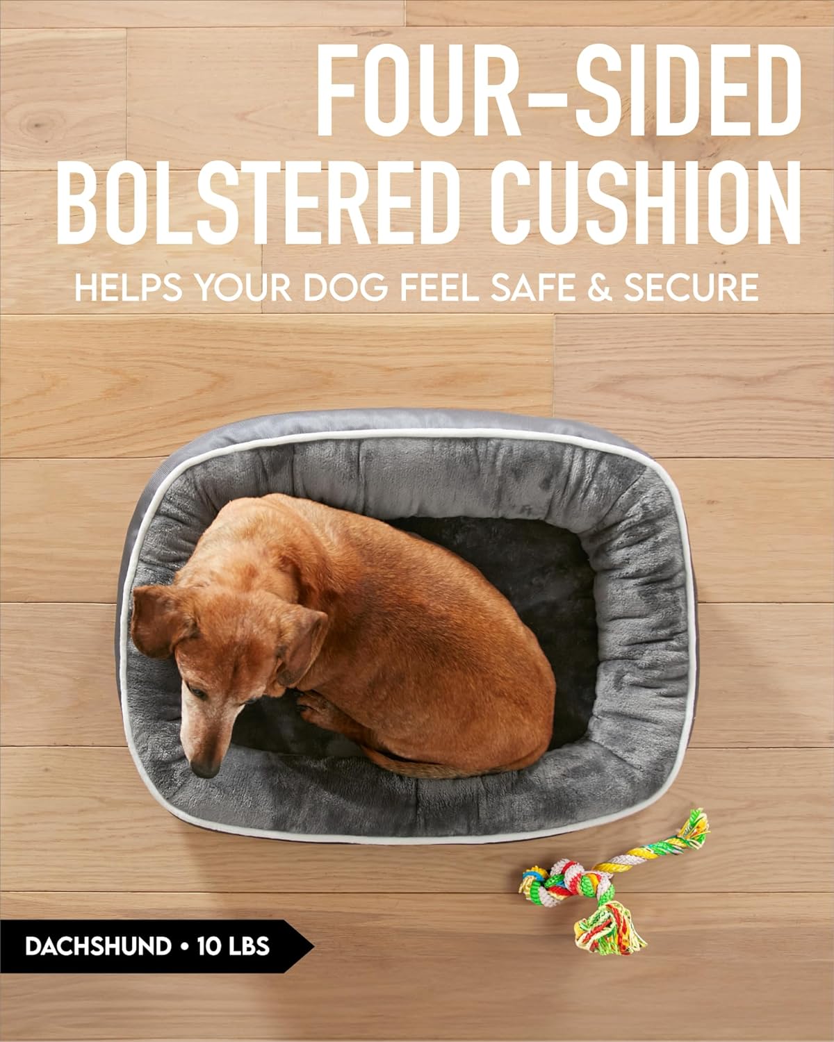 Orthopedic Dog Bed| Small (22 x 16 x 5 Inch)|Gray|OhGeni - aborderproducts