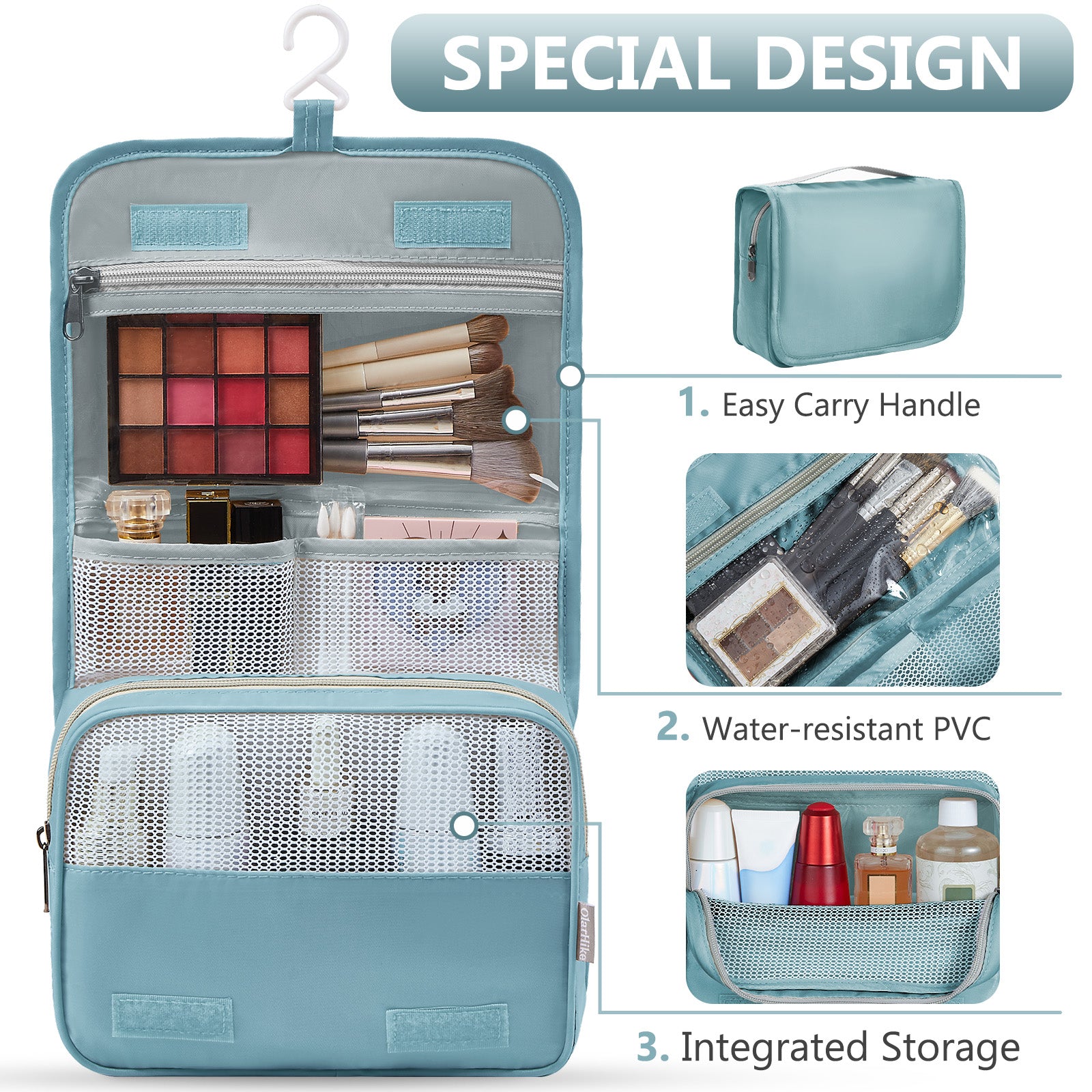 OlarHike | Packing Cubes | 8 Set (Short-Term Trip) | Blue Gray - aborderproducts