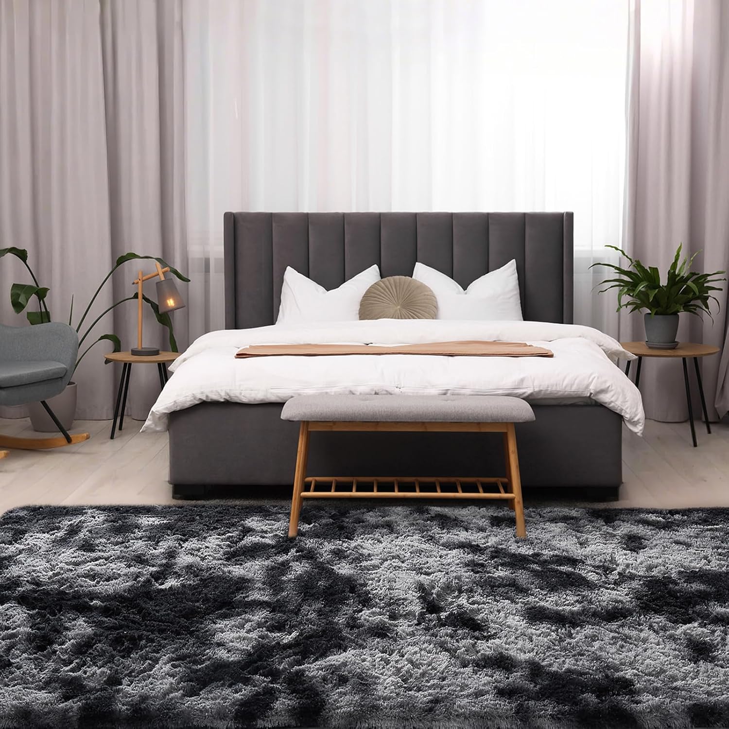 Ophanie | Upgrade Rug |  5x7 | Black & Grey - aborderproducts
