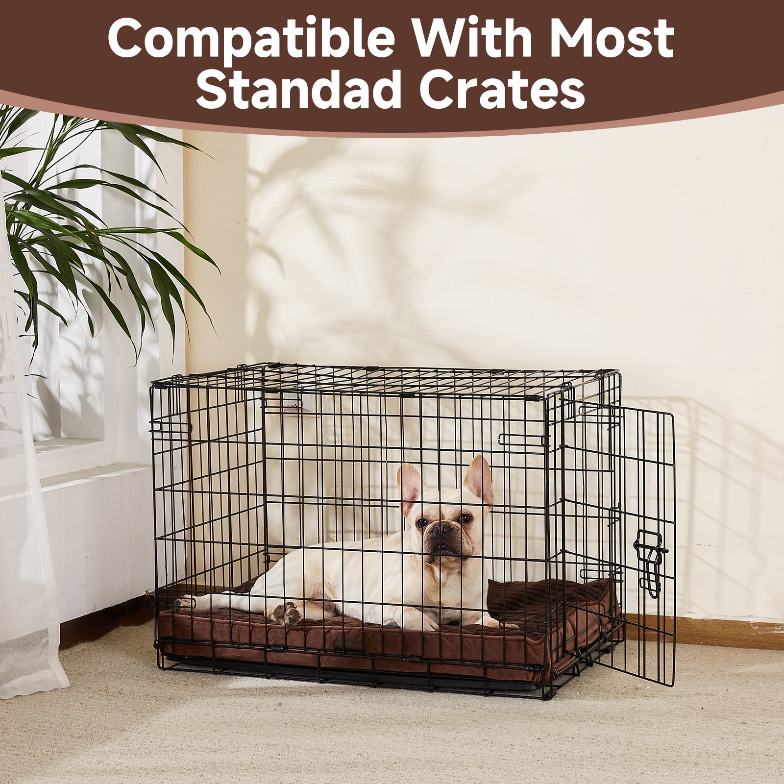 OhGeni | Orthopedic Waterproof & Machine Washable Dog Bed | 30 Inches | Brown