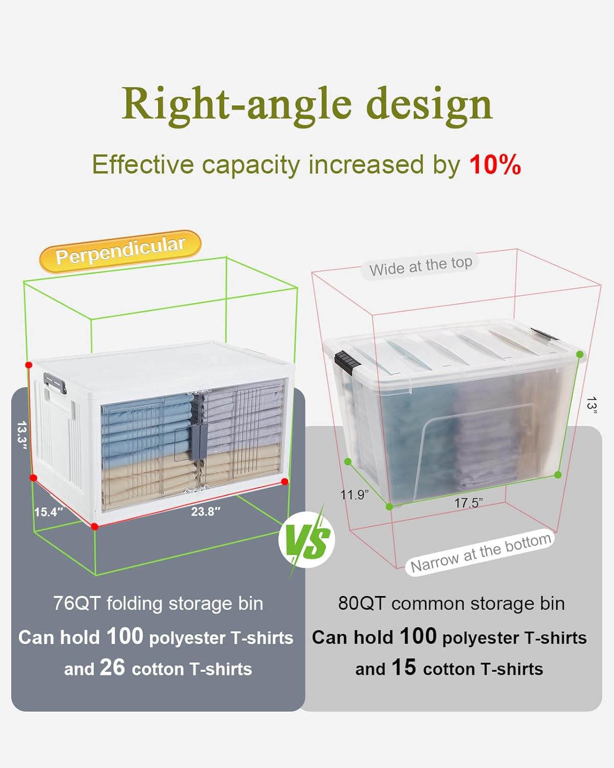 OlarHike | Storage Bins | 76QT | 3 Packs - aborderproducts