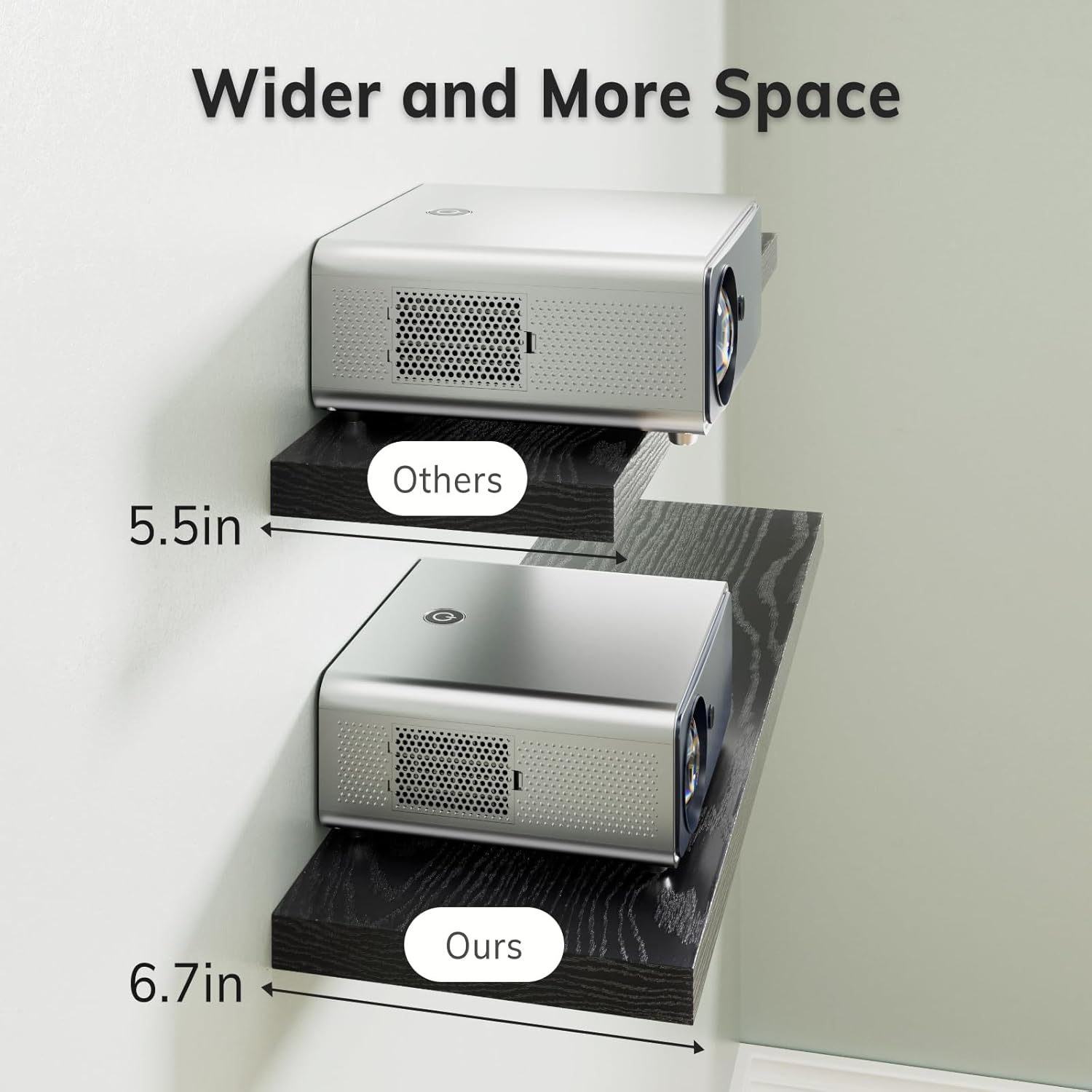 BAYKA | Floating Shelves | 15.7 in | 3-Piece | Black - aborderproducts