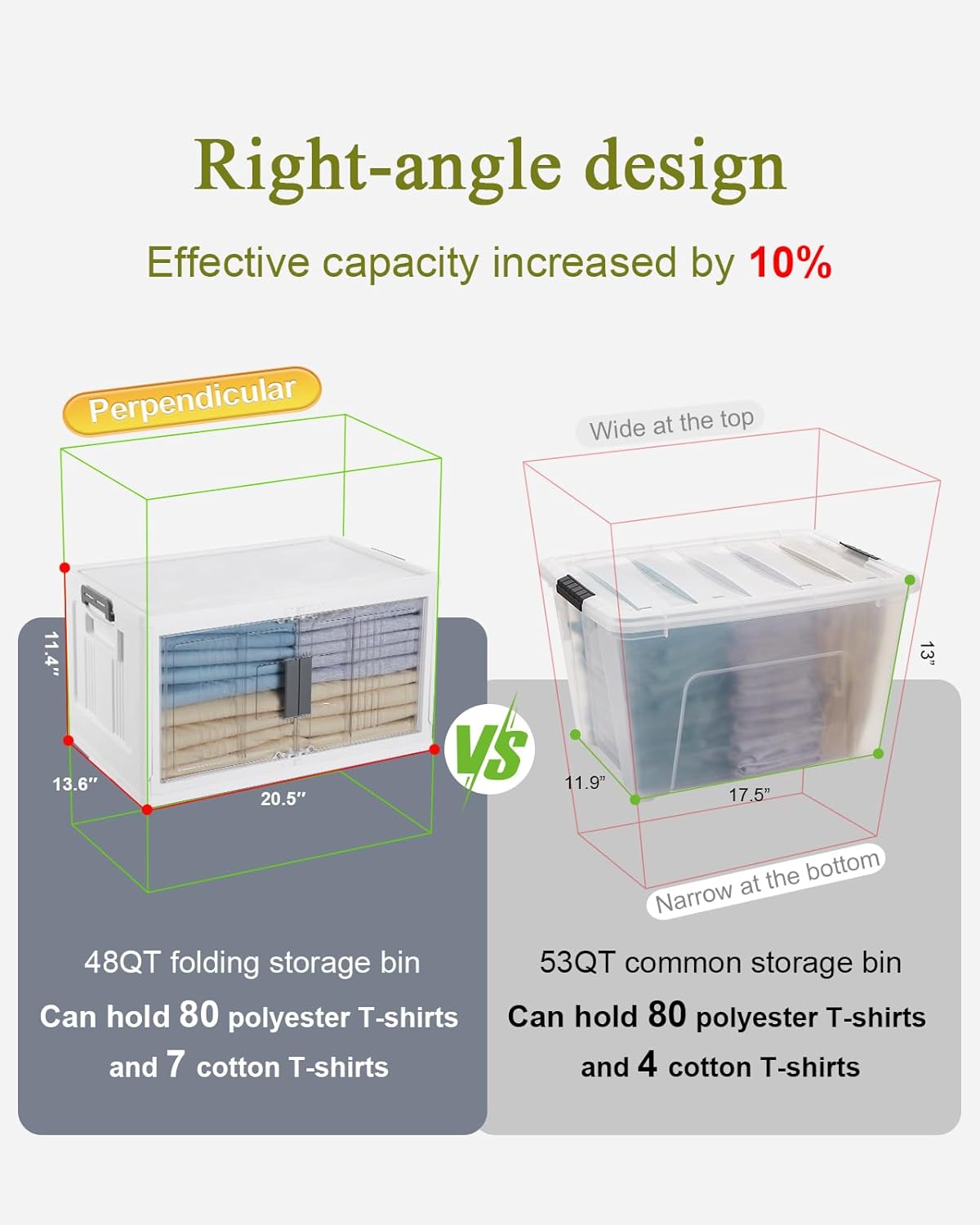 OlarHike | Storage Bins | 48QT | 4 Packs - aborderproducts