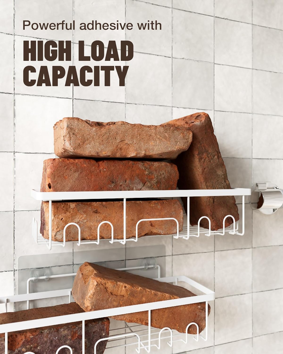 Shower Caddy |6-Pack |White | Veken - aborderproducts