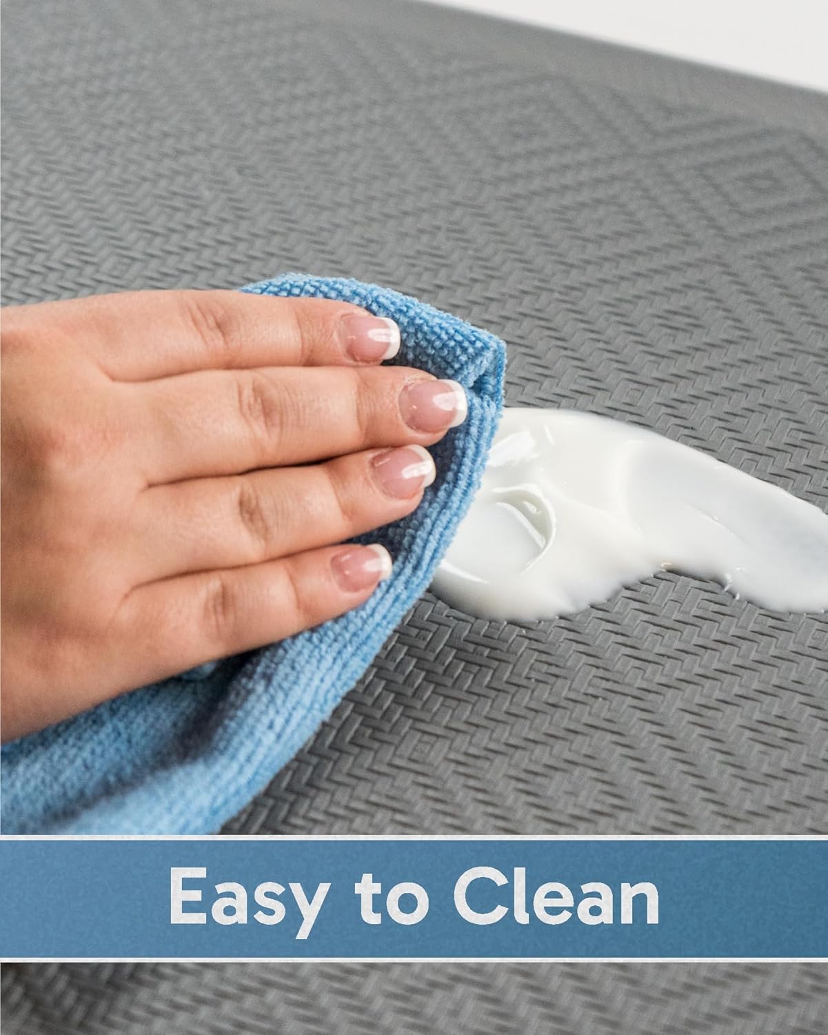 Ophanie | Anti Fatigue Cushioned Mat | 48"L x 20"W x 0.9"Th | Grey - aborderproducts