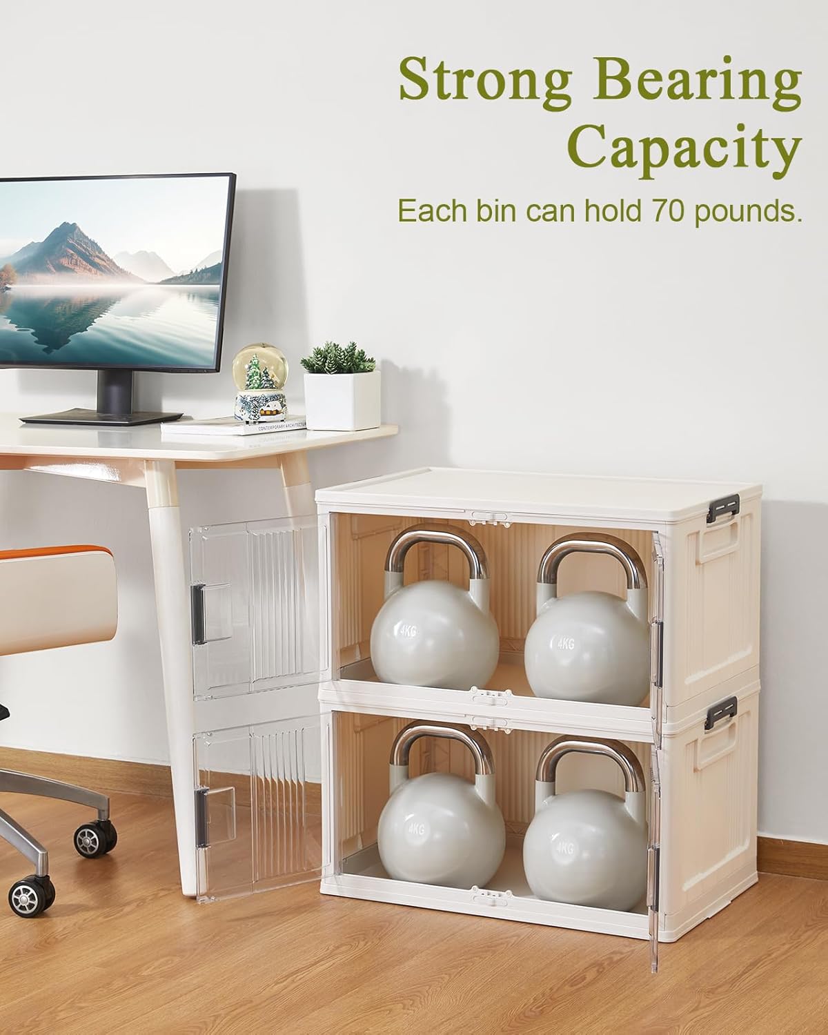 OlarHike | Storage Bins | 76QT | 3 Pack | Warm Gray - aborderproducts
