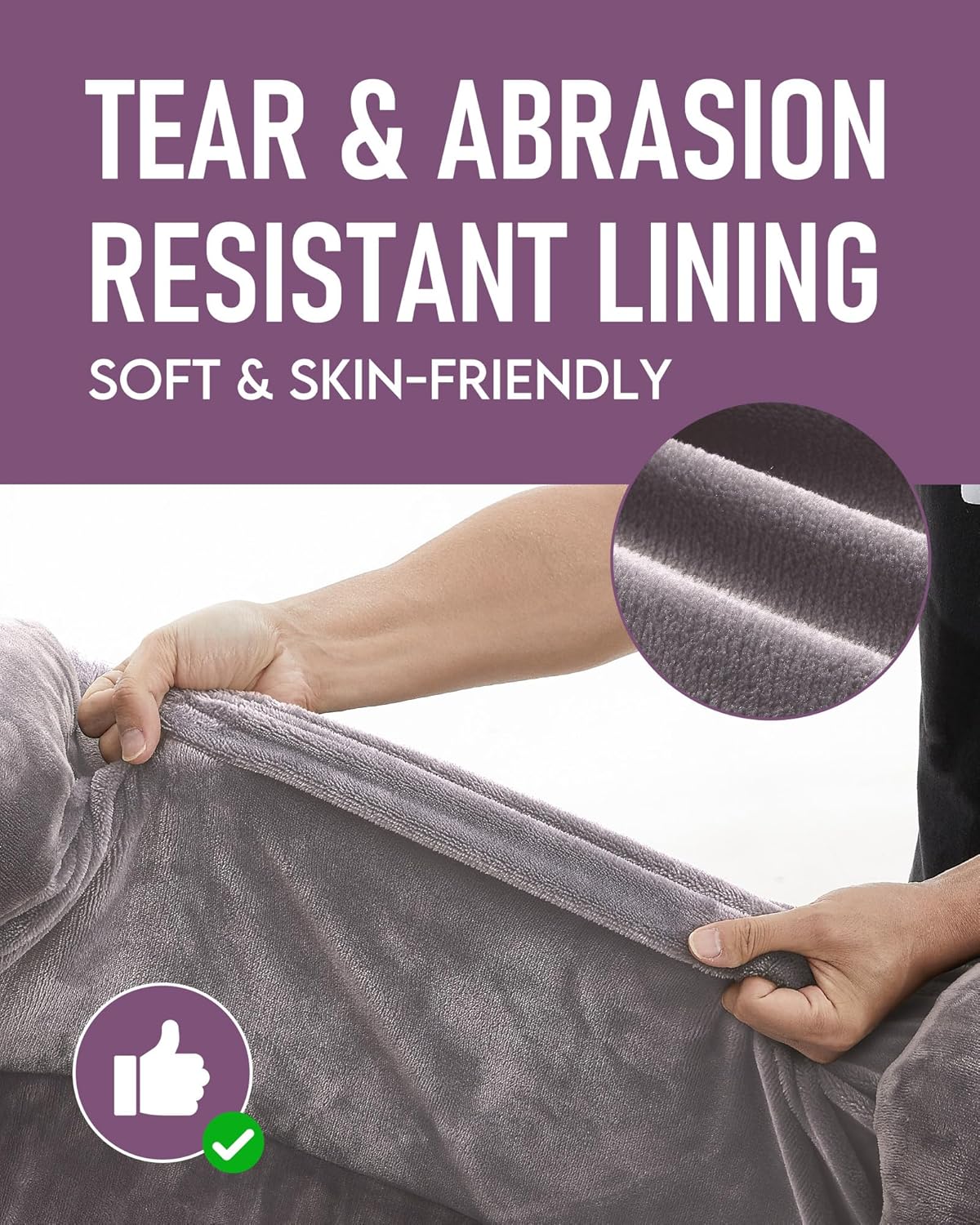 OhGeni | Orthopedic Dog Bed | Large (35 x 28 x 6 Inch) | Purple - aborderproducts