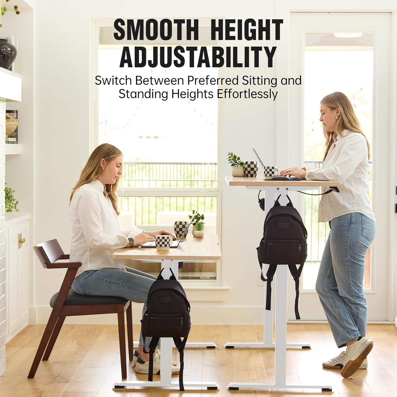 Veken | Electric Standing Desk | 47.2 Inch | Nature - aborderproducts