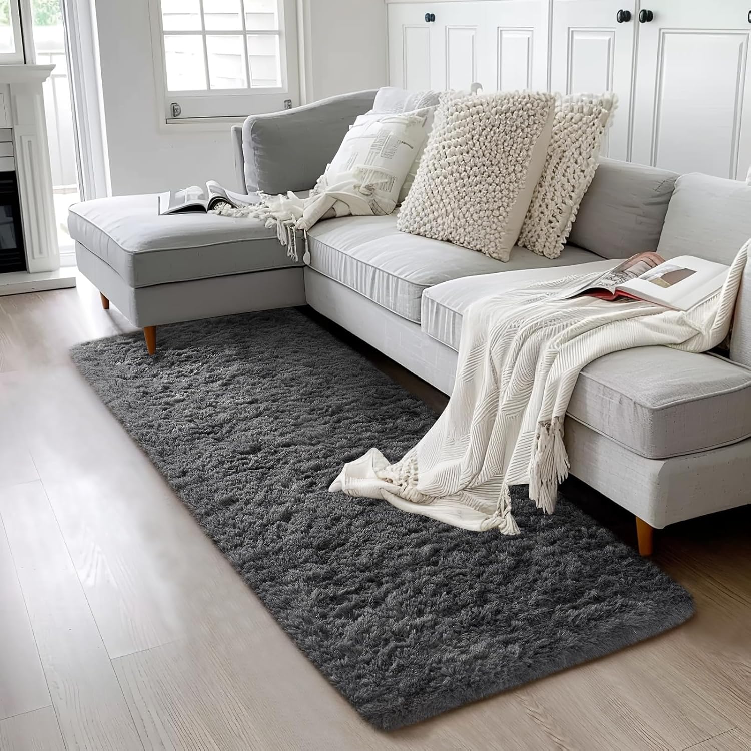 Ophanie | Area Rug | 2'x6' (Rectangular) | Grey - aborderproducts