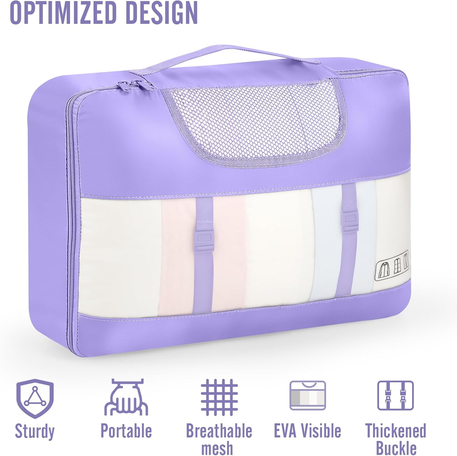 Veken | 10 Set | Packing Cube | Early Purple - aborderproducts
