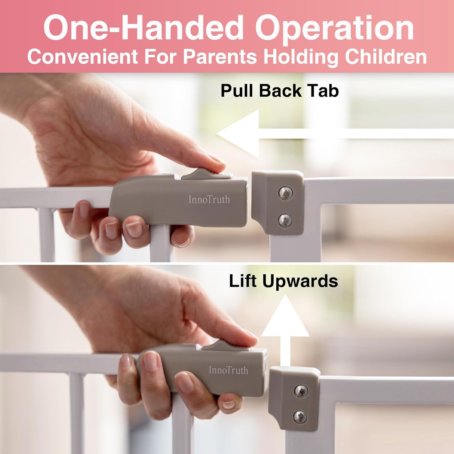 InnoTruth | Baby Gate | 28.9-42.1" W x 36" H | White