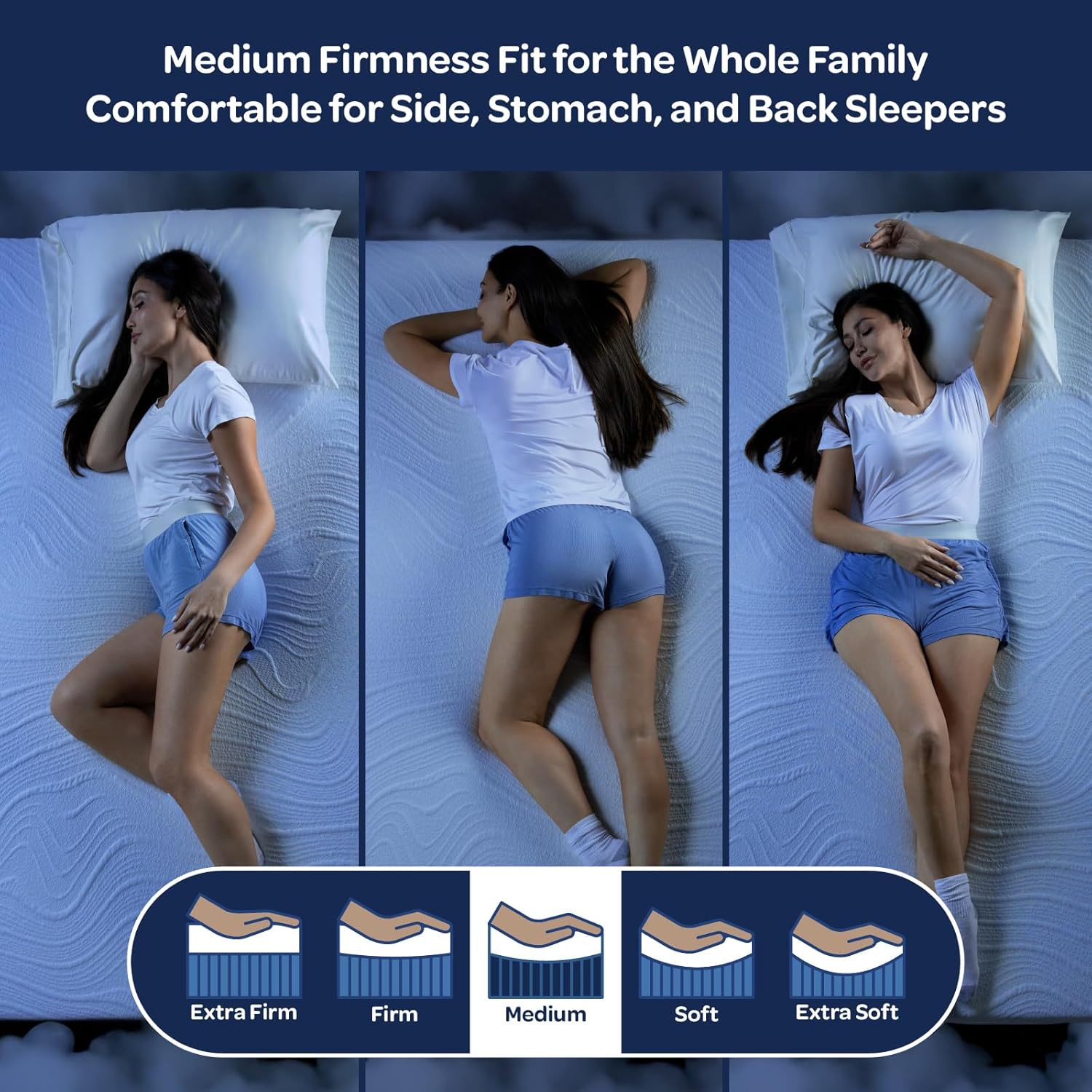 OhGeni | Foam Mattress | 80"L x 60"W x 12"H | Queen - aborderproducts