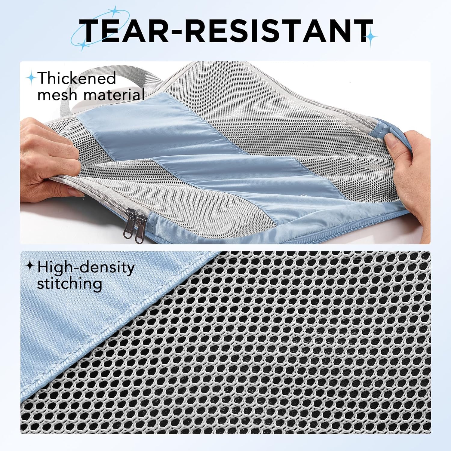 OlarHike | Compression Packing Cubes | 10 Sets | Light Blue - aborderproducts