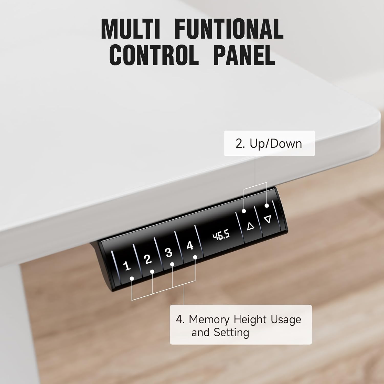 Veken | A2 Electric Standing Desk | 55 Inch | White - aborderproducts